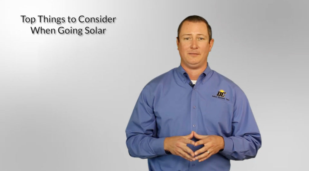 DC Solar representative talking about Top Things to Consider When Going Solar.