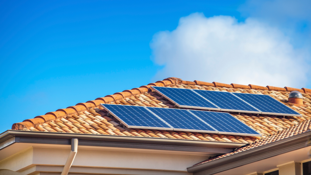 A home with solar panels on its roof further increases its value.
