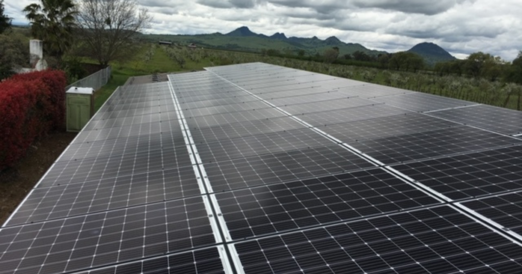 Image of solar panels on a roof.